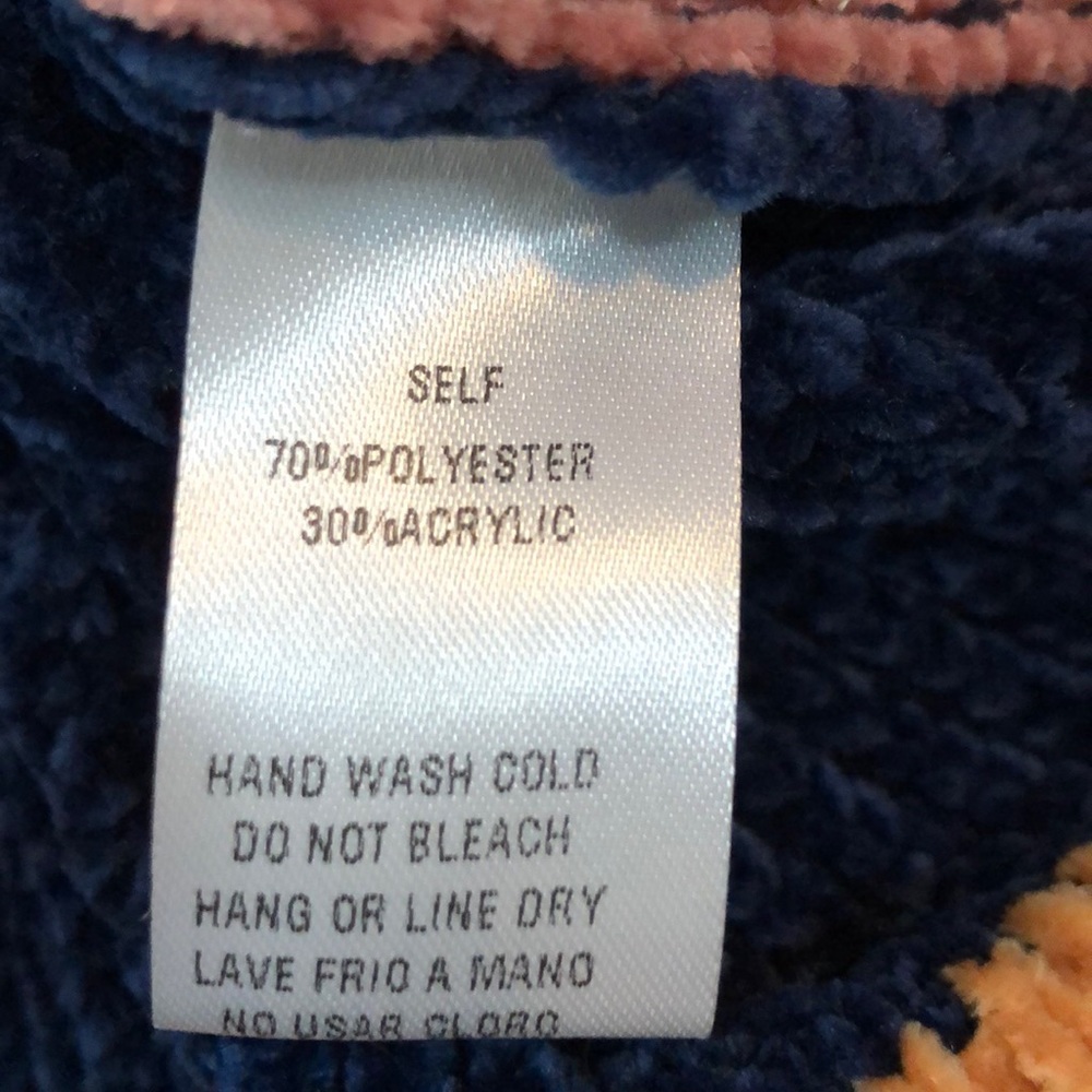 Easel Chenille Color Block Oversized Sweater - Picture 9 of 10